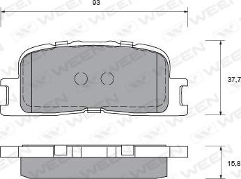 Ween 151-2337 - Тормозные колодки, дисковые, комплект autospares.lv