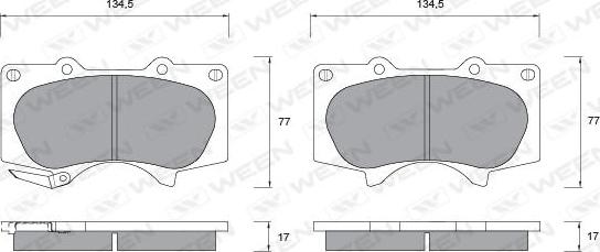 Ween 151-2329 - Тормозные колодки, дисковые, комплект autospares.lv