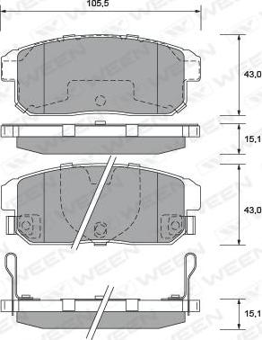 AutomotiveAdriado GLBP0545 - Тормозные колодки, дисковые, комплект autospares.lv