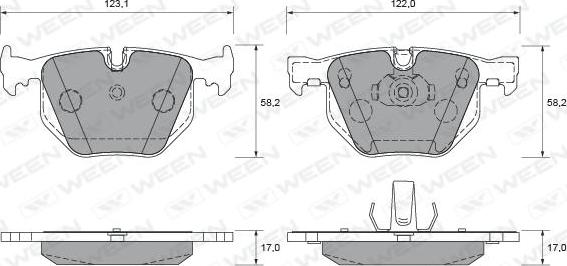 Ween 151-2328 - Тормозные колодки, дисковые, комплект autospares.lv