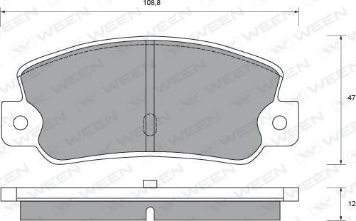 Ween 151-2376 - Тормозные колодки, дисковые, комплект autospares.lv