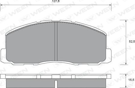 Ween 151-2373 - Тормозные колодки, дисковые, комплект autospares.lv