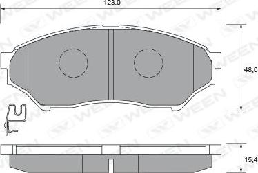 Ween 151-2247 - Тормозные колодки, дисковые, комплект autospares.lv