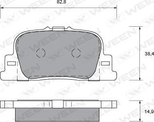 Ween 151-2254 - Тормозные колодки, дисковые, комплект autospares.lv