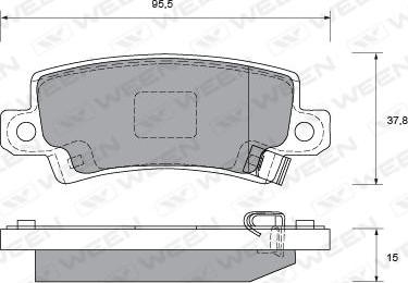 Ween 151-2260 - Тормозные колодки, дисковые, комплект autospares.lv