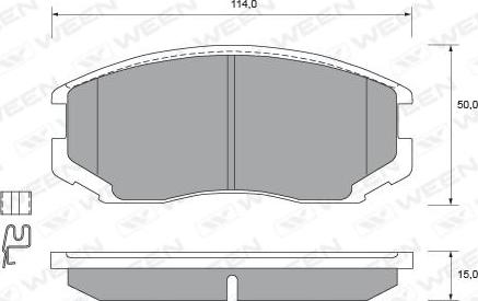 Ween 151-2205 - Тормозные колодки, дисковые, комплект autospares.lv