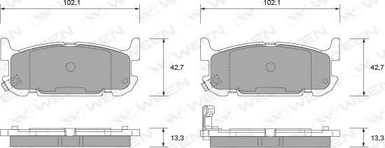 Ween 151-2286 - Тормозные колодки, дисковые, комплект autospares.lv