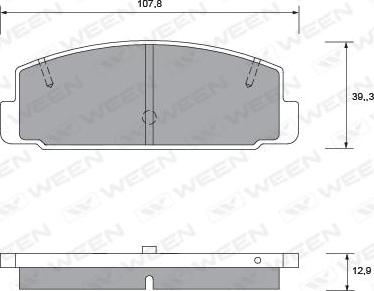 Ween 151-2281 - Тормозные колодки, дисковые, комплект autospares.lv