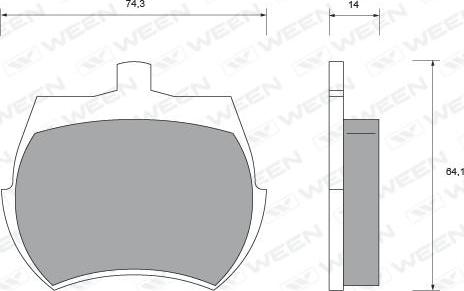 Ween 151-2288 - Тормозные колодки, дисковые, комплект autospares.lv