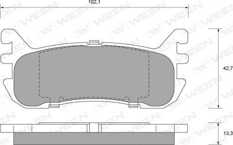 Ween 151-2287 - Тормозные колодки, дисковые, комплект autospares.lv