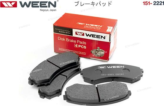 Ween 151-2221 - Тормозные колодки, дисковые, комплект autospares.lv