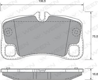 Ween 151-2700 - Тормозные колодки, дисковые, комплект autospares.lv