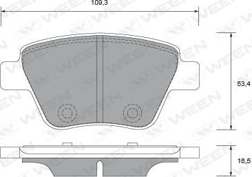 Ween 151-2733 - Тормозные колодки, дисковые, комплект autospares.lv