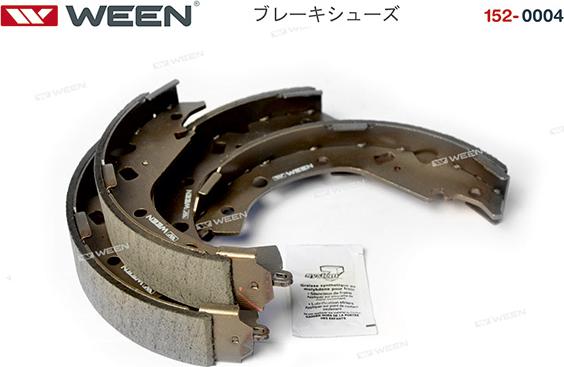 Ween 152-0004 - Комплект тормозных колодок, барабанные autospares.lv