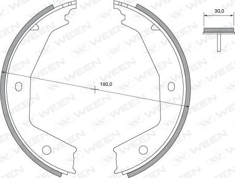 Ween 152-2434 - Комплект тормозов, ручник, парковка autospares.lv