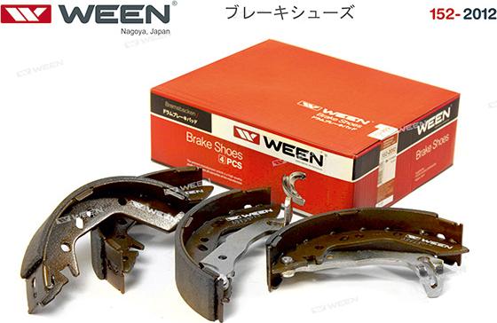 Ween 152-2012 - Комплект тормозных колодок, барабанные autospares.lv