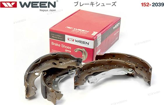 Ween 152-2039 - Комплект тормозных колодок, барабанные autospares.lv