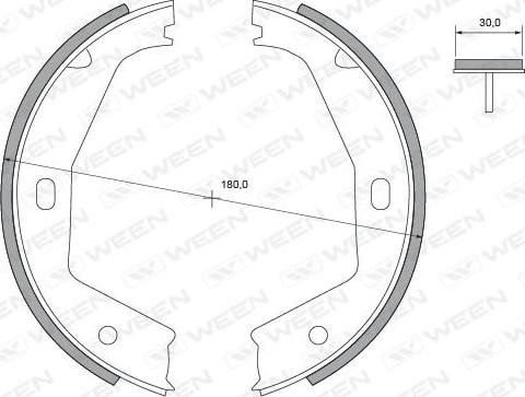 Ween 152-2151 - Комплект тормозов, ручник, парковка autospares.lv