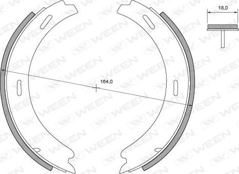 Ween 152-2137 - Комплект тормозов, ручник, парковка autospares.lv