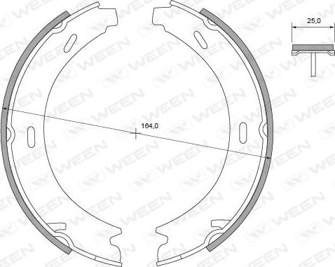 Ween 152-2397 - Комплект тормозов, ручник, парковка autospares.lv