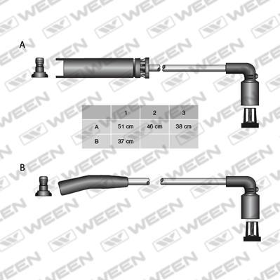 Ween 110-4963 - Комплект проводов зажигания autospares.lv