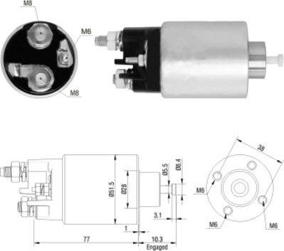 WE PARTS 471480157 - Тяговое реле, соленоид, стартер autospares.lv