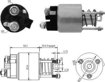 WE PARTS 471480101 - Тяговое реле, соленоид, стартер autospares.lv