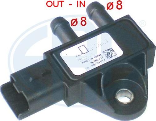 Wilmink Group WG1493993 - Датчик, давление выхлопных газов autospares.lv