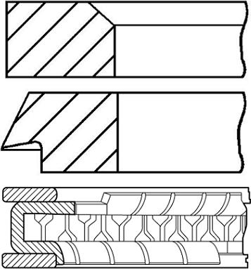 Wilmink Group WG1096504 - Комплект поршневых колец autospares.lv