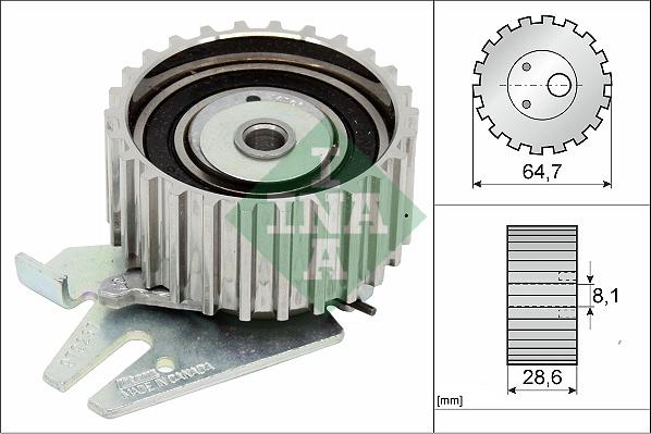 Wilmink Group WG1097445 - Натяжной ролик, зубчатый ремень ГРМ autospares.lv