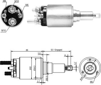 Wilmink Group WG1821439 - Тяговое реле, соленоид, стартер autospares.lv