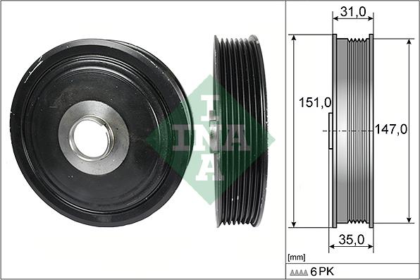 Wilmink Group WG1821140 - Шкив коленчатого вала autospares.lv