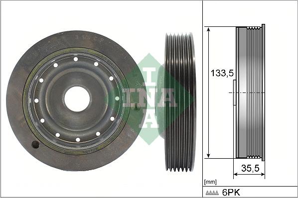 Wilmink Group WG1254406 - Шкив коленчатого вала autospares.lv