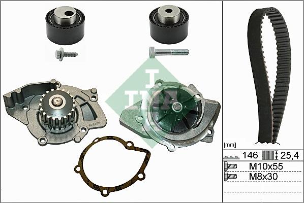 Wilmink Group WG1251480 - Водяной насос + комплект зубчатого ремня ГРМ autospares.lv