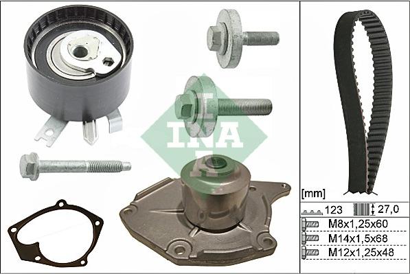 Wilmink Group WG1251423 - Водяной насос + комплект зубчатого ремня ГРМ autospares.lv