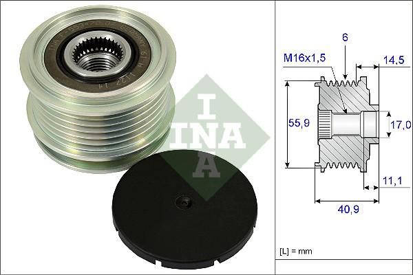 Wilmink Group WG1253595 - Шкив генератора, муфта autospares.lv