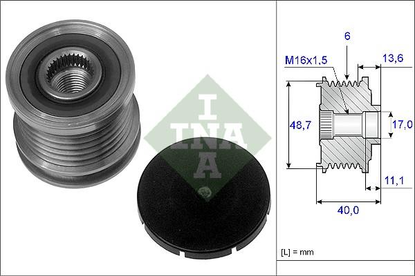 Wilmink Group WG1253661 - Шкив генератора, муфта autospares.lv