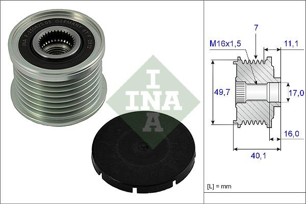 Wilmink Group WG1253604 - Шкив генератора, муфта autospares.lv