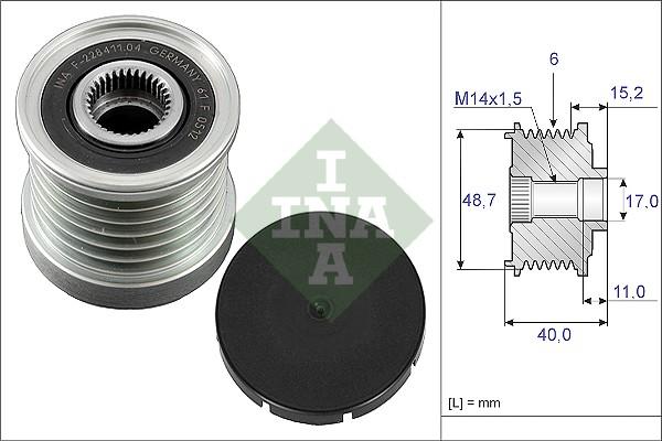 Wilmink Group WG1253619 - Шкив генератора, муфта autospares.lv