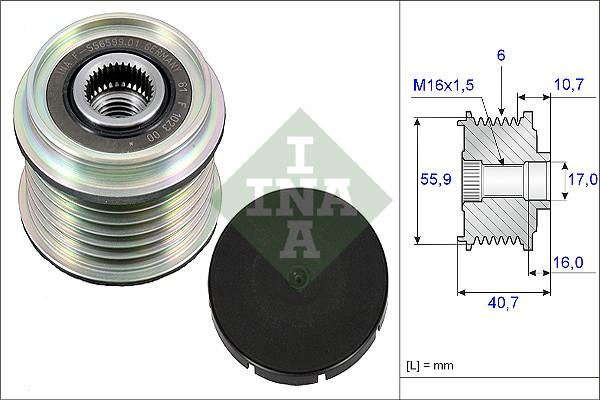 Wilmink Group WG1253610 - Шкив генератора, муфта autospares.lv