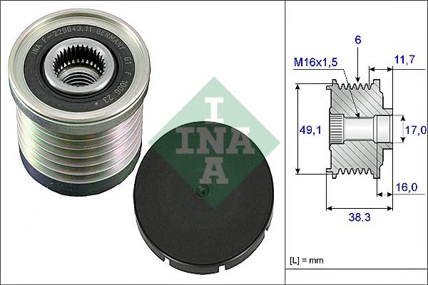 Wilmink Group WG1253611 - Шкив генератора, муфта autospares.lv