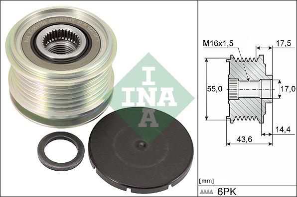 Wilmink Group WG1253681 - Шкив генератора, муфта autospares.lv