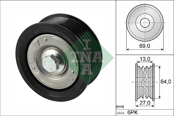 Wilmink Group WG1253016 - Ролик, поликлиновый ремень autospares.lv