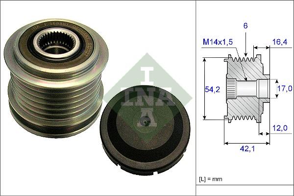 Wilmink Group WG1253755 - Шкив генератора, муфта autospares.lv