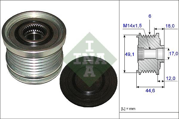 Wilmink Group WG1253756 - Шкив генератора, муфта autospares.lv