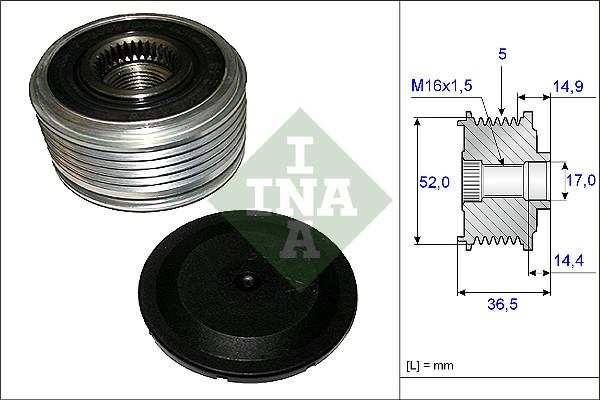 Wilmink Group WG1253704 - Шкив генератора, муфта autospares.lv