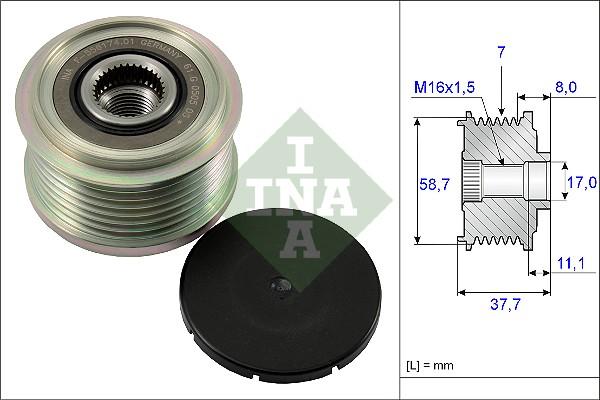 Wilmink Group WG1253703 - Шкив генератора, муфта autospares.lv