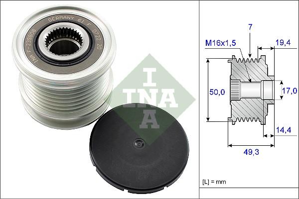 Wilmink Group WG1253715 - Шкив генератора, муфта autospares.lv