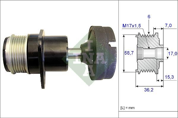 Wilmink Group WG1253731 - Шкив генератора, муфта autospares.lv