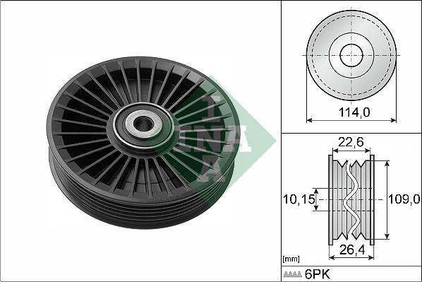 Wilmink Group WG1252734 - Ролик, поликлиновый ремень autospares.lv